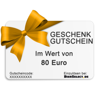 BierSelect Geschenkgutschein 80 Euro